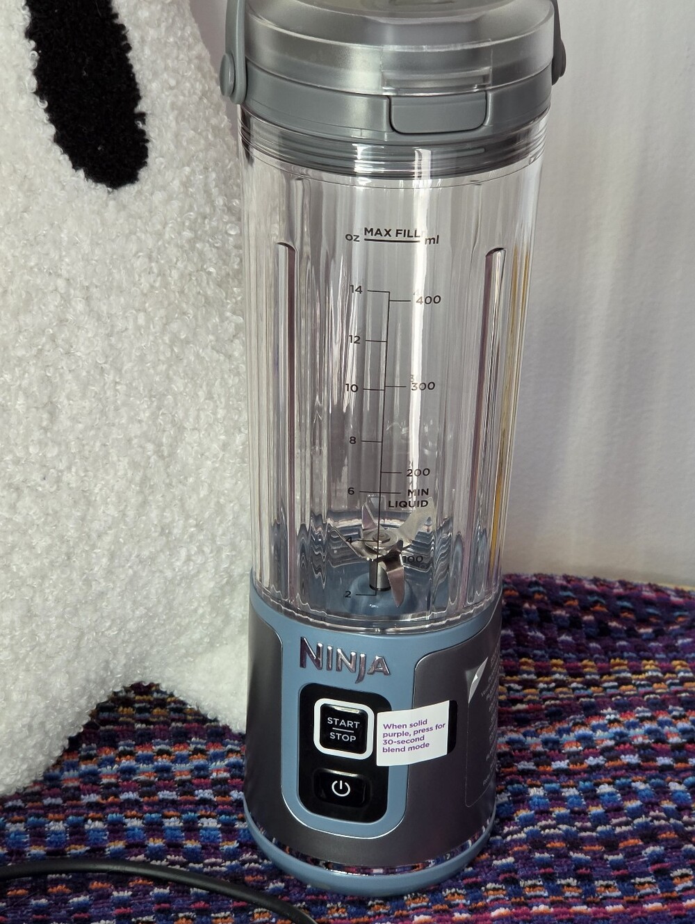 Ninja Portable Blender - Gray and Clear Personal Smoothie Maker - Picture 2 of 4